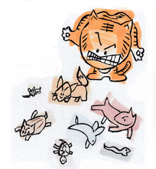 四字塾語6（狐仮虎威）