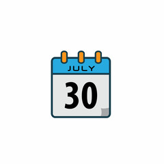July date icon vector logo design template