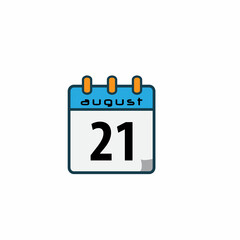 August date icon vector logo design template