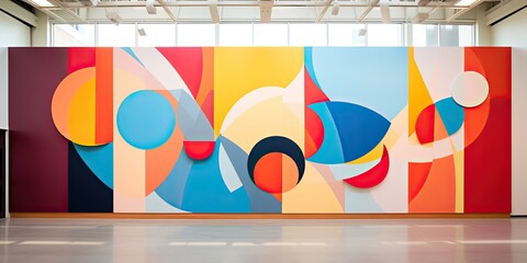 Exploring an Abstract Art Installation Featuring Bold Geometric Forms in Contemporary Creativity