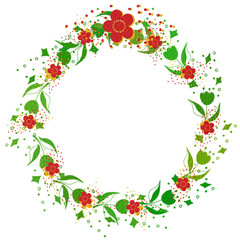 Christmas wreaths with flowers leaf wreaths,
