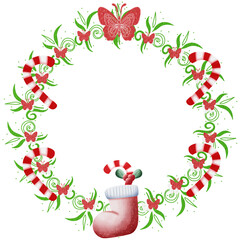Christmas wreaths with flowers leaf wreaths,