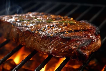  Grilled steak on the grill. © August