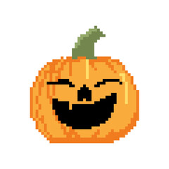 Scary Pumpkin Halloween Pixel Art