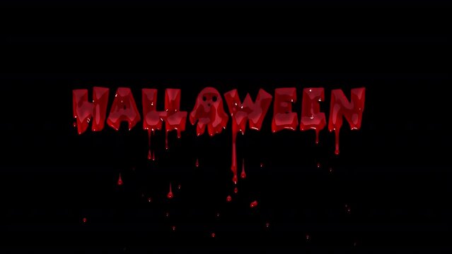 halloween text animation