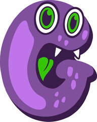 Spooky Monster Letter G