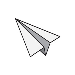 paper plane isolated on white