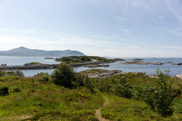 Landscape along norwegian atlantic road