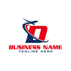D Letter Aircraft Logo | D Travel Logo | D Airplane Logo | D Aviation logo