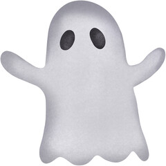 Cute little ghost on Halloween