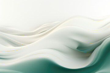 abstract green gold and white wave background