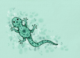 cute lizard gecko - obrazy, fototapety, plakaty