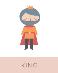 Fairy tale flashcard. Learning English words