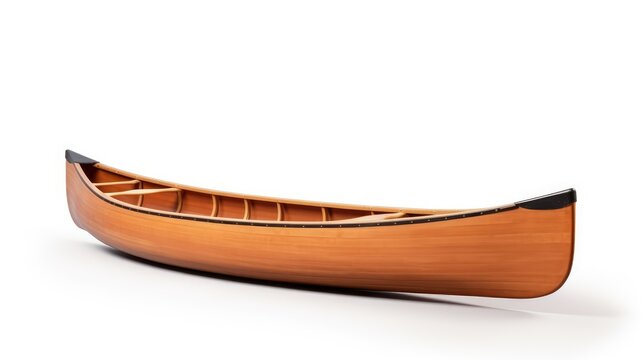 3d Illustration Simple Canoe in Isolated Background