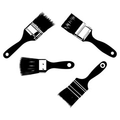 Paintbrush vector black color