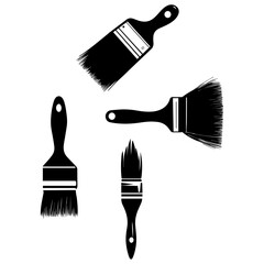 Paintbrush vector black color