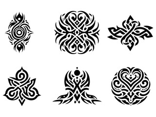 Tribal tattoo design vector illustration, modern tattoo design illustration