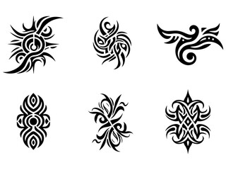 Tribal tattoo design vector illustration, modern tattoo design illustration