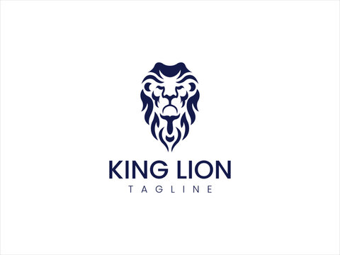  Modern Lion logo design vector image
