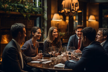 private dining event at the club, with members enjoying gourmet cuisine in a refined and timeless setting