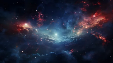 Foto op Canvas Mesmerizing cosmic wallpaper with swirling galaxies, stars, and nebulae. © Wallpaper paradise
