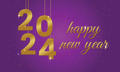 happy new year 2024 cartoon bold 3d editable text effect
