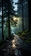 morning in the forest