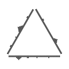 Obraz premium Sound audio waves, triangle music equalizer