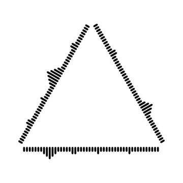 Sound audio waves, triangle music equalizer