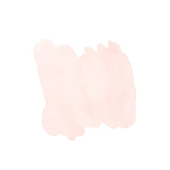 Vector abstract pastel pink watercolor spot on white background