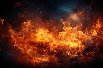 Fototapeta na wymiar Realistic fire background
