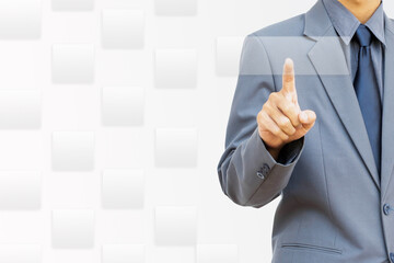 Businessman Gray suit template for infographics .