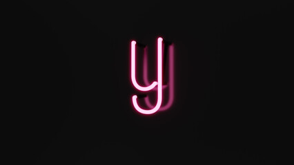 Neon Light letter, y