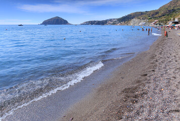 Ischia Island in Italy: view of Maronti Beach.
