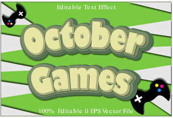 October Games Editable Text Effect