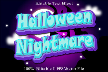 Halloween Nightmare Editable Text Effect