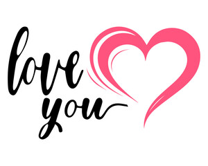 drawing of love typography lettering script font typographic lineart design. Minimalism concept of romantic card, banner, and poster sign and symbol, love pattern