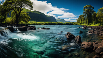 river in the mountains
