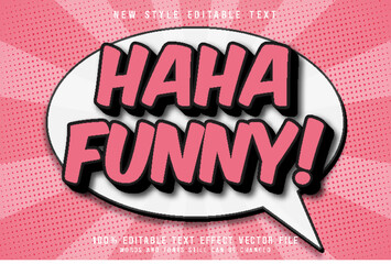 funny editable text effect emboss comic style
