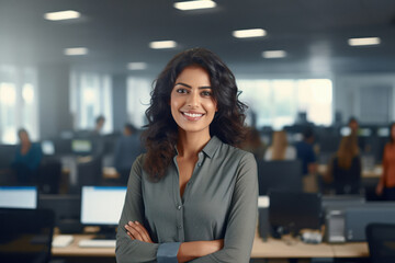 Young indian businesswoman or corporate employee - obrazy, fototapety, plakaty