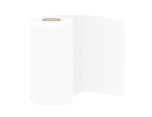 White disposable towel for kitchen usage vector illustration isolated on white background