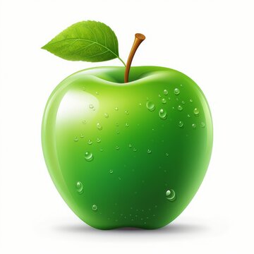 Big and fresh bright green apple