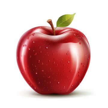 Big and fresh bright red apple