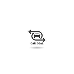 Car deal icon with shadow