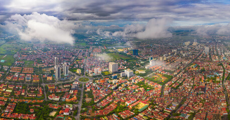 Bac Ninh city lanscape by sky 