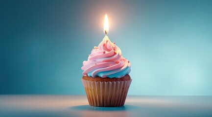 Joyful Birthday Cupcake