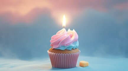 Joyful Birthday Cupcake