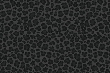 Black and ash cheetah skin fur spots, seamless background, leopard print dark pattern - obrazy, fototapety, plakaty