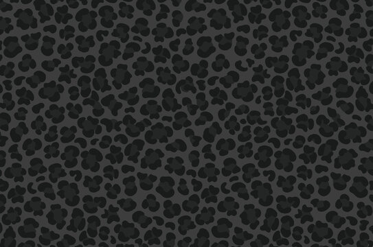 Black and ash cheetah skin fur spots, seamless background, leopard print dark pattern