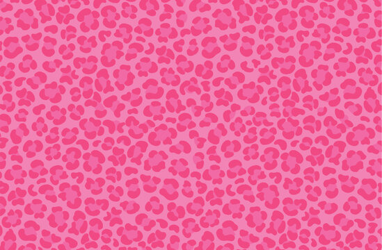 Vector Smart Object21Hot pink leopard pattern with pink  spots seamless design